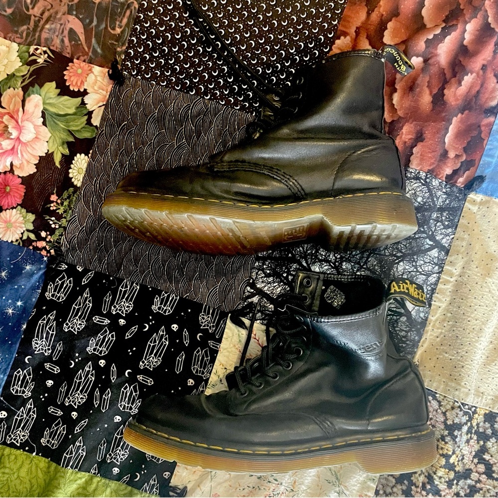 Dr. Martens Black Leather Lace-Up Boots - Picture 9 of 9